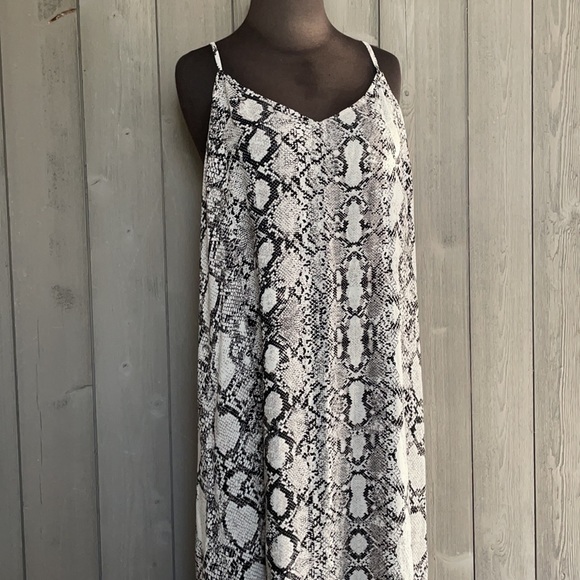 Express Snake Print Slip Dress - Picture 2 of 4